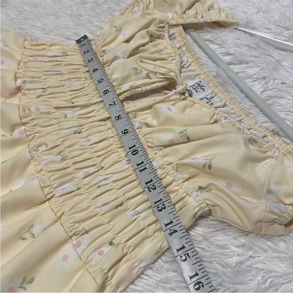 Princess Polly x Bella Fioni Mini Dress in Yellow Floral Size 10 - Picture 4 of 7